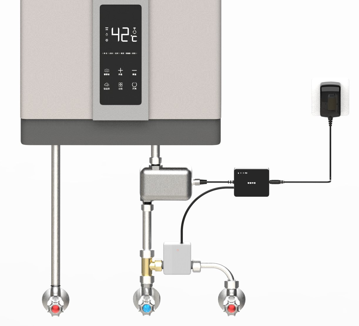 有回水管热水器端场景图